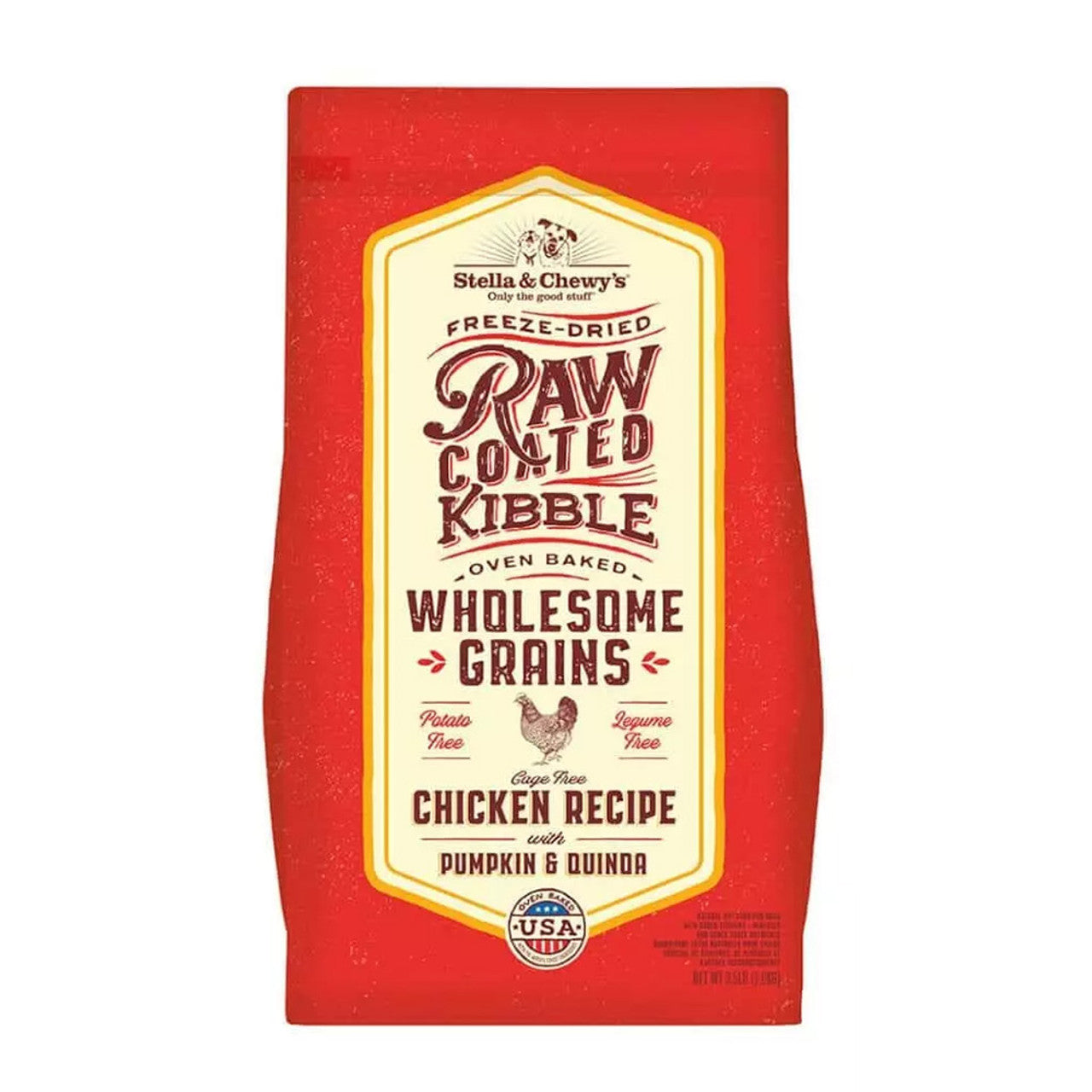 Stella & Chewy's Raw Coated Kibble Wholesome Grains Chicken Recipe Dry Dog Food - Dog.Dog.Cat.