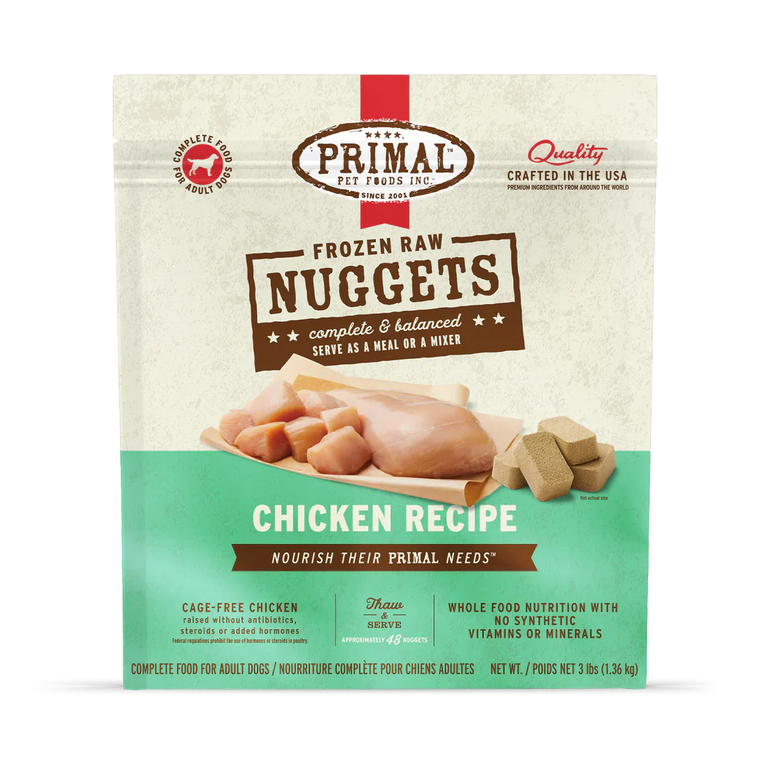 Primal Frozen Raw Dog Food - Beef, Chicken, Duck, Lamb, Pheasant, Pork, Quail, Rabbit, Venison - Dog.Dog.Cat.