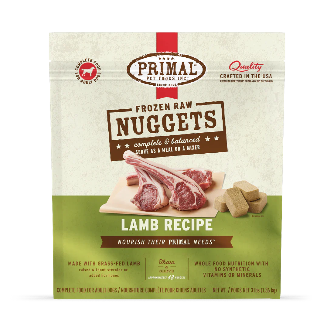 Primal Frozen Raw Dog Food - Beef, Chicken, Duck, Lamb, Pheasant, Pork, Quail, Rabbit, Venison - Dog.Dog.Cat.