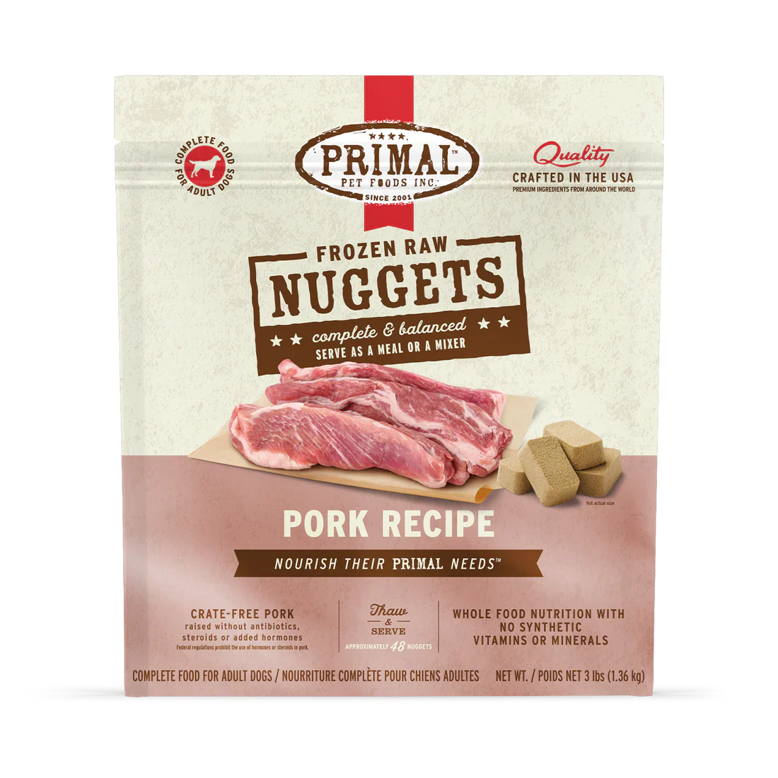 Primal Frozen Raw Dog Food - Beef, Chicken, Duck, Lamb, Pheasant, Pork, Quail, Rabbit, Venison - Dog.Dog.Cat.