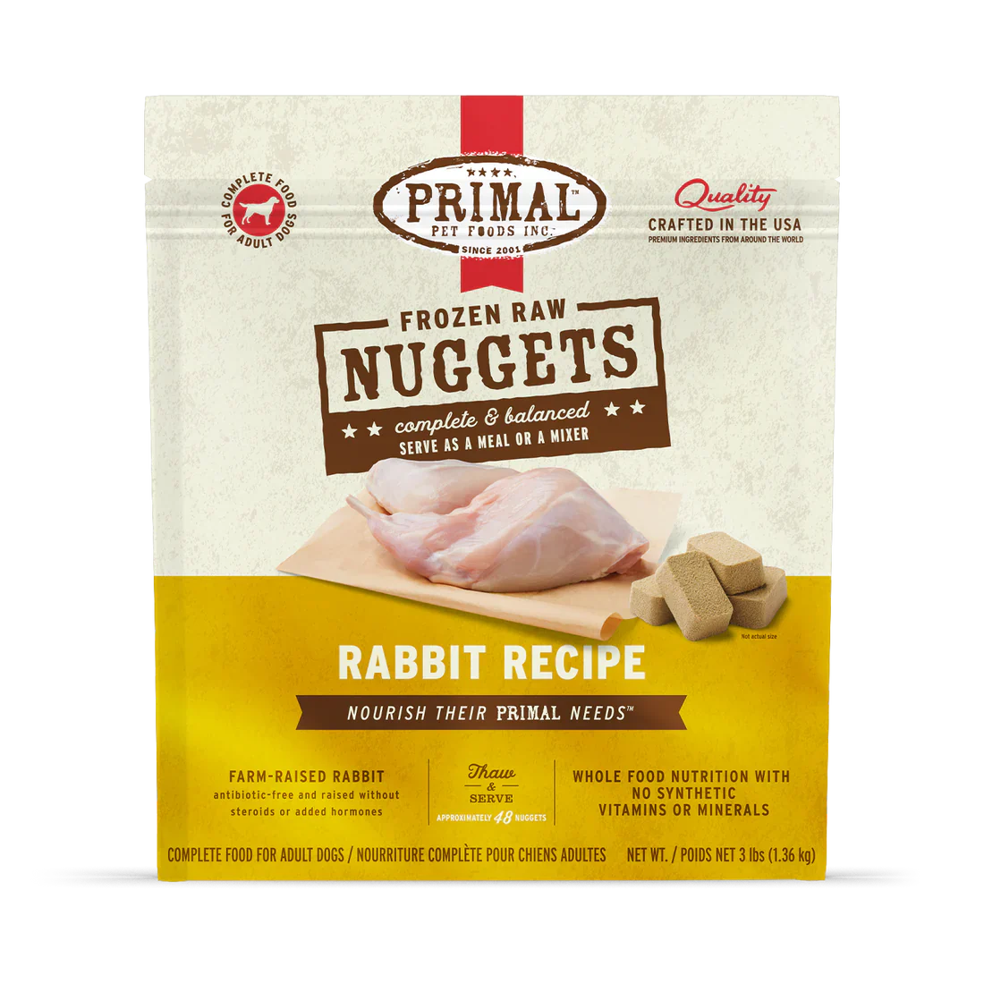 Primal Frozen Raw Dog Food - Beef, Chicken, Duck, Lamb, Pheasant, Pork, Quail, Rabbit, Venison - Dog.Dog.Cat.