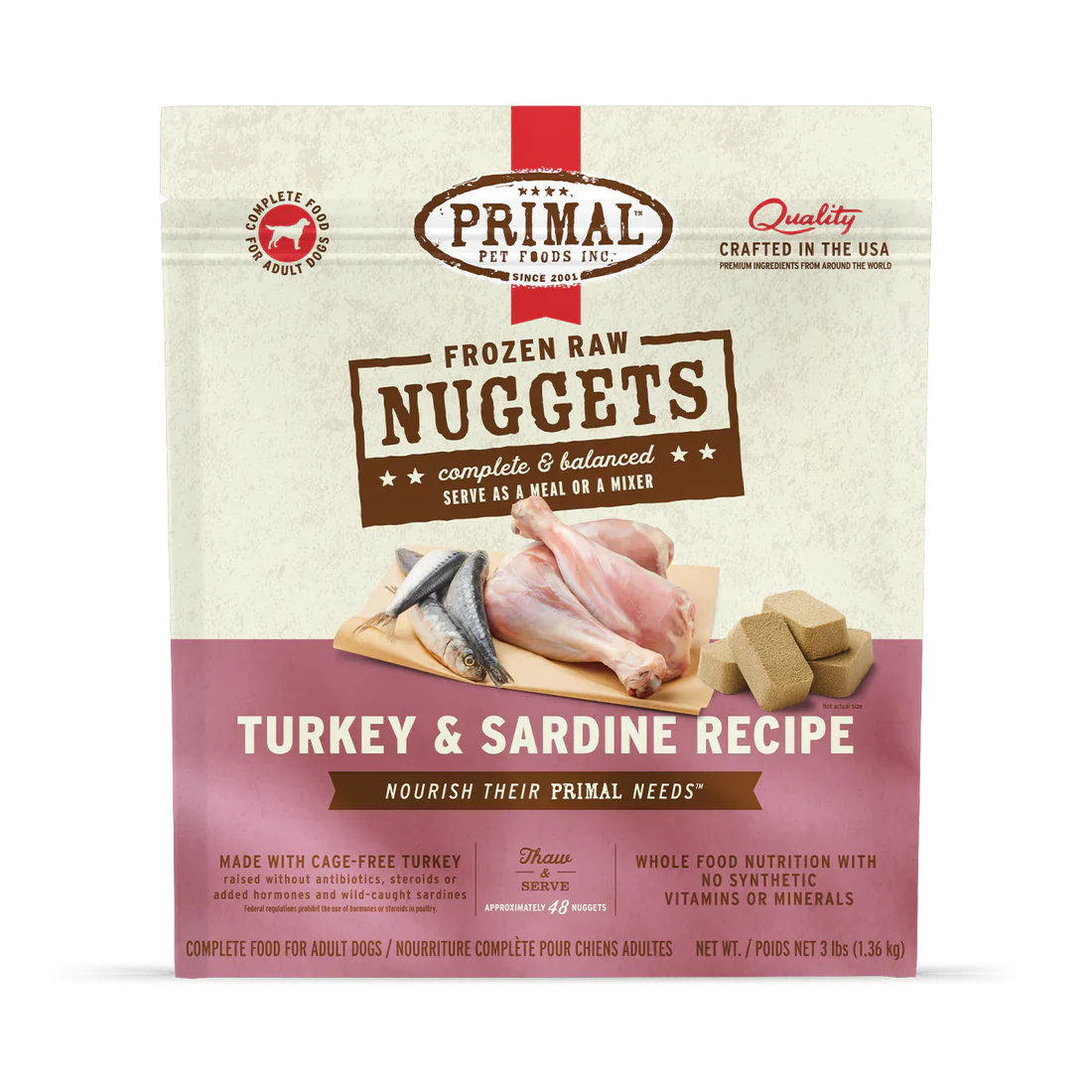 Primal Frozen Raw Dog Food - Beef, Chicken, Duck, Lamb, Pheasant, Pork, Quail, Rabbit, Venison - Dog.Dog.Cat.