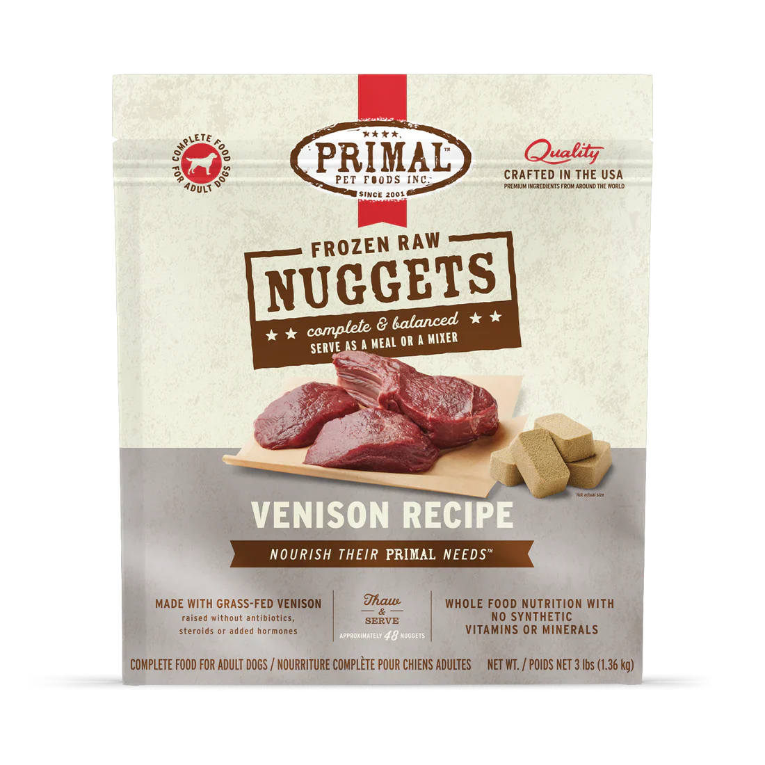 Primal Frozen Raw Dog Food - Beef, Chicken, Duck, Lamb, Pheasant, Pork, Quail, Rabbit, Venison - Dog.Dog.Cat.