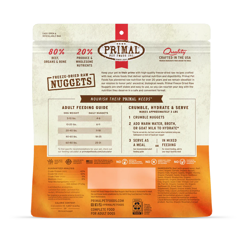 Primal Freeze Dried Dog Food - Various Flavors - Dog.Dog.Cat.