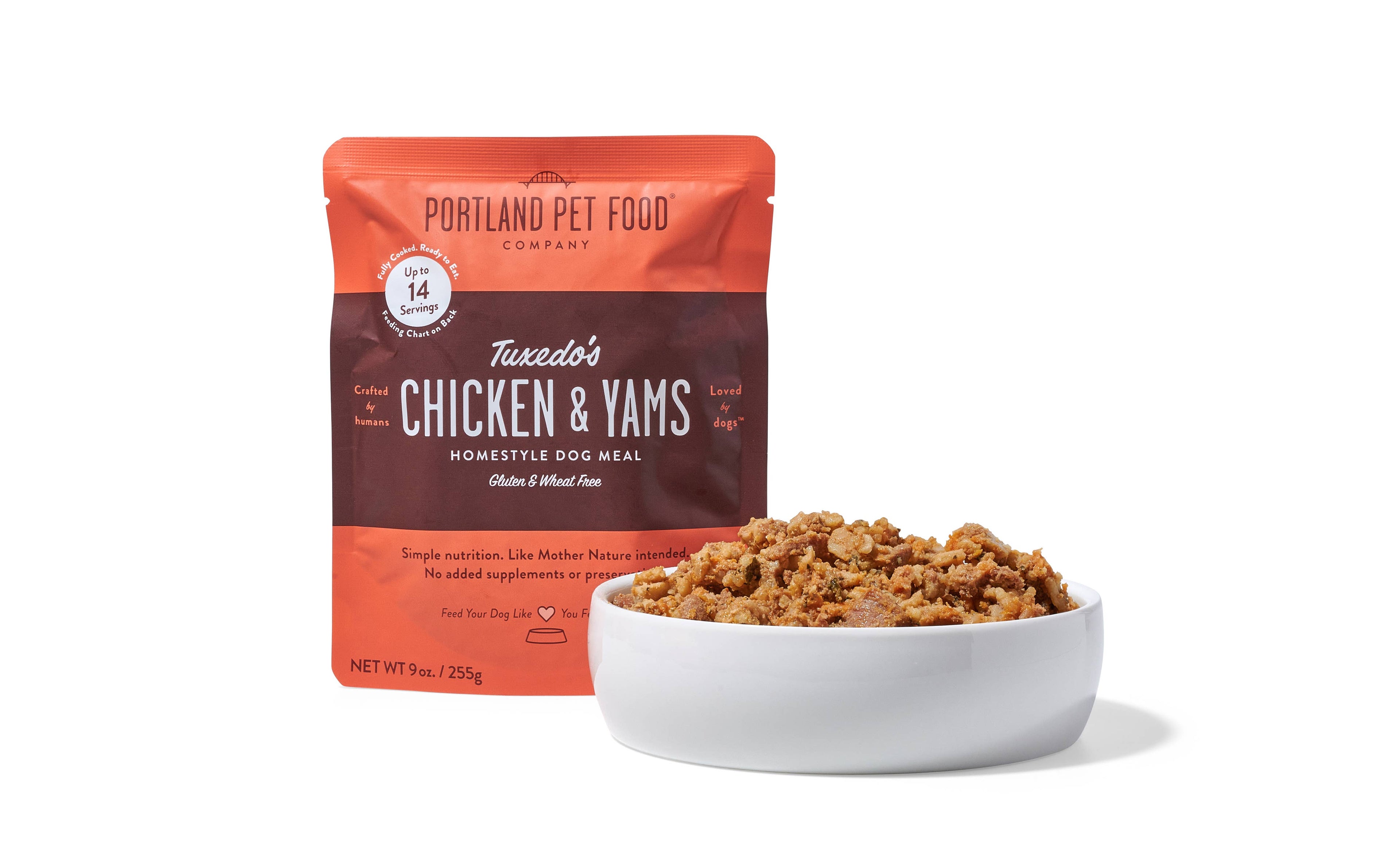 Portland Pet Food Company - Tuxedo's Chicken and Yams Homestyle Dog Meal - Dog.Dog.Cat.