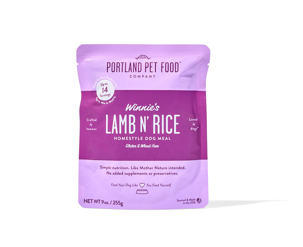 Portland Pet Food Company - Winnie's Lamb N' Rice Human Grade Fresh Wet Food Dog Pouches