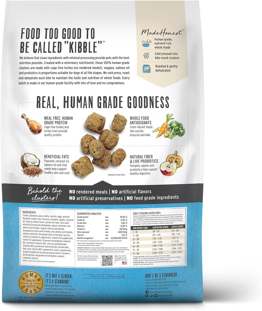 The Honest Kitchen Clusters - Turkey Grain Free - Dog.Dog.Cat.