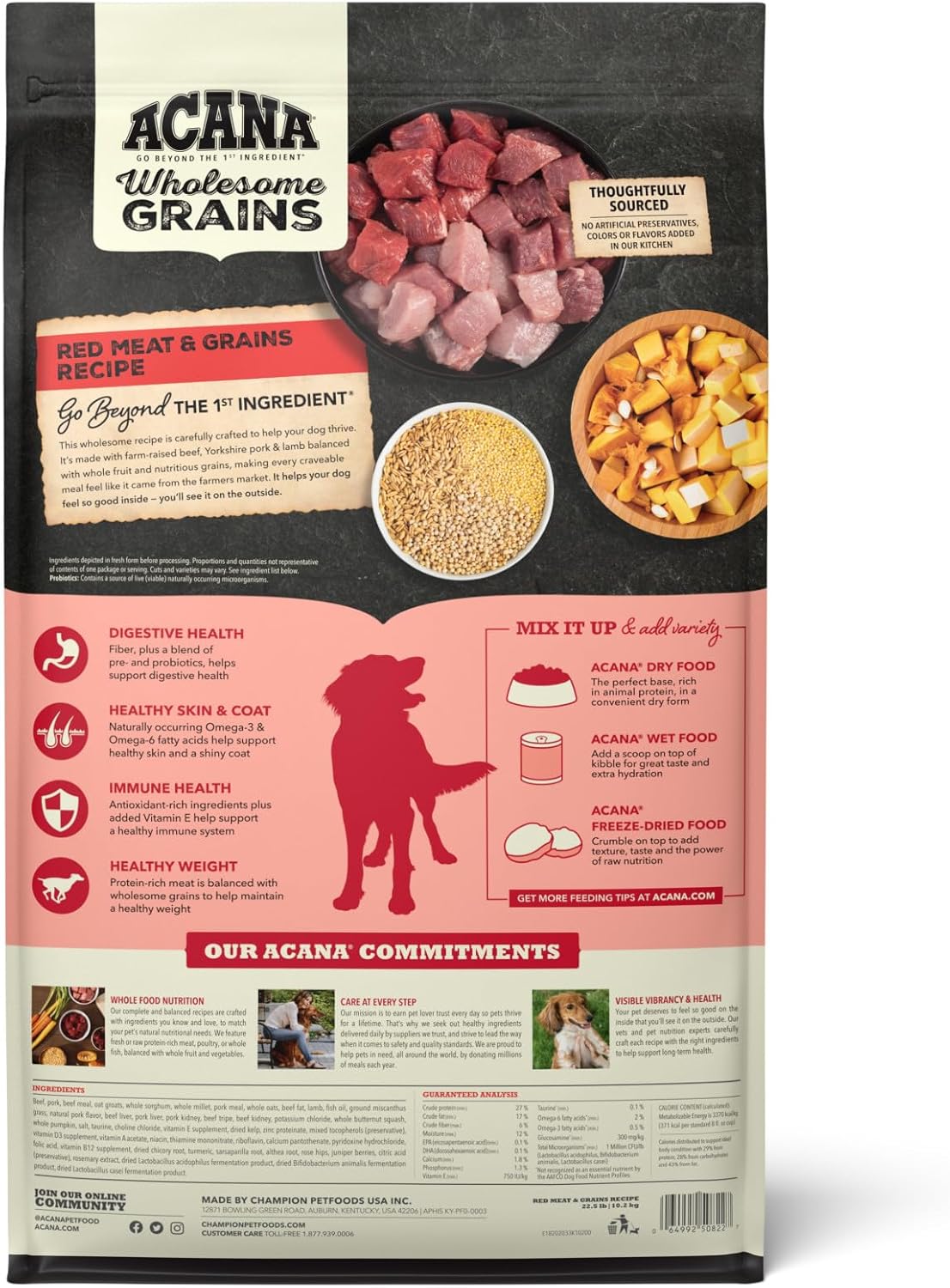 Acana Dry Dog Food - Red Wholesome Grains - Dog.Dog.Cat.