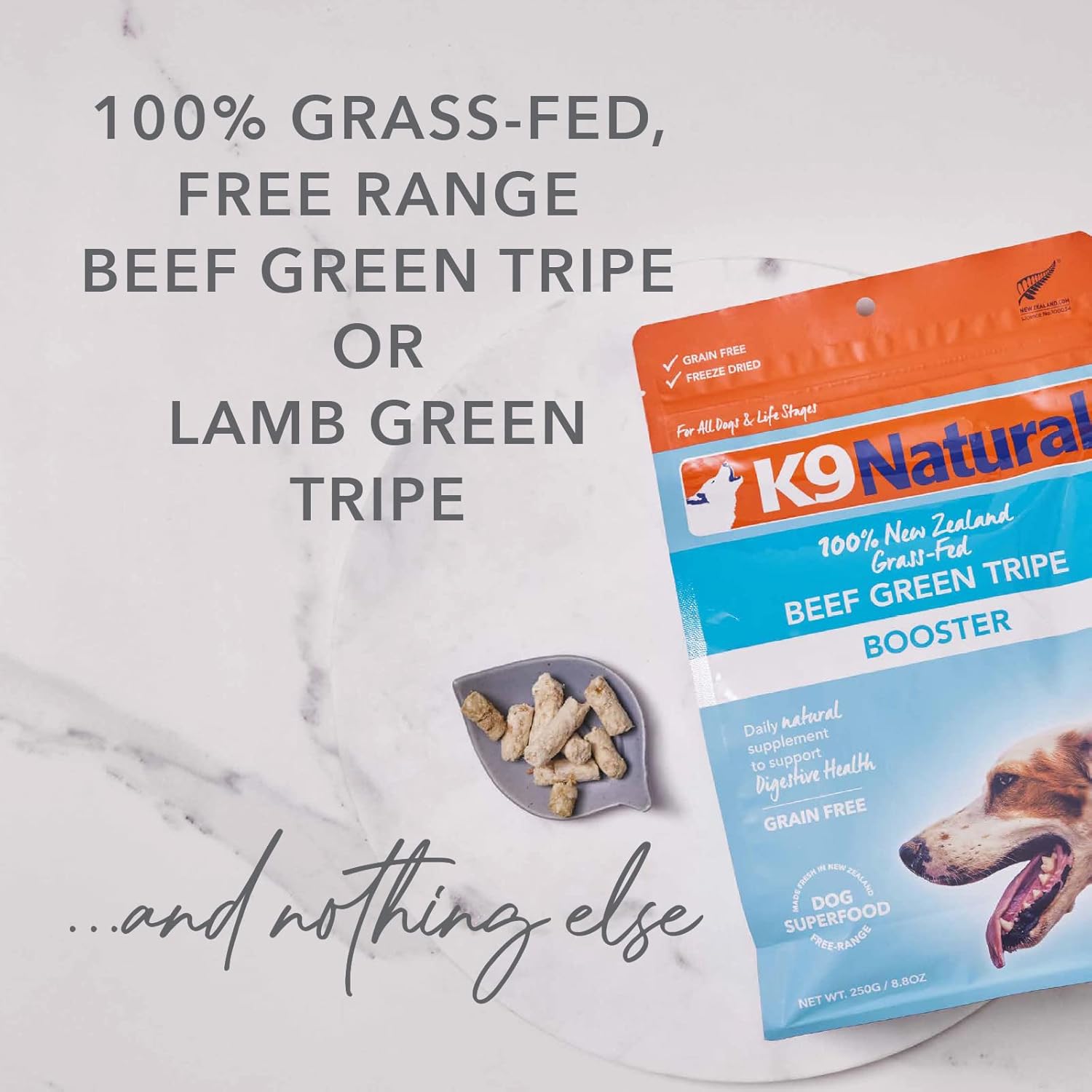K9 NAT Freeze Dried Tripe- Beef Tripe : .44 LB - Dog.Dog.Cat.