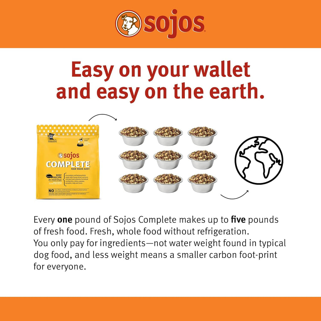 SOJOS Complete Adult Dog Food - Beef - Dog.Dog.Cat.