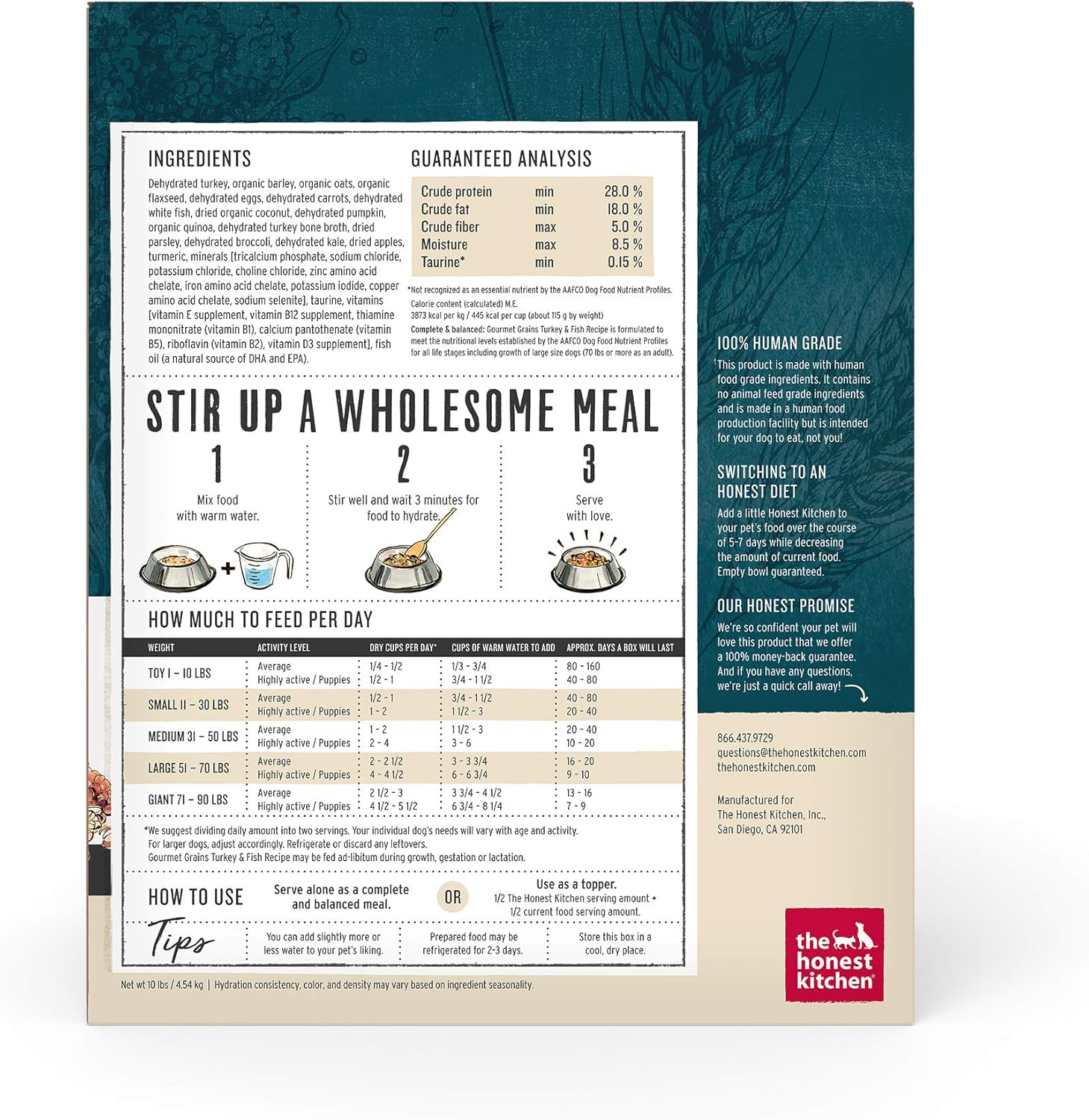 The Honest Kitchen  Dog Food-Turkey & Whitefish : 10 lb - Dog.Dog.Cat.