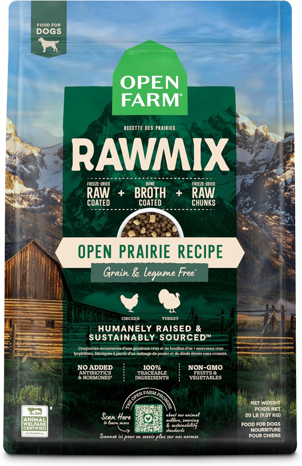 Open Farm Rawmix Dry Dog Food - Open Prairie Recipe - Dog.Dog.Cat.