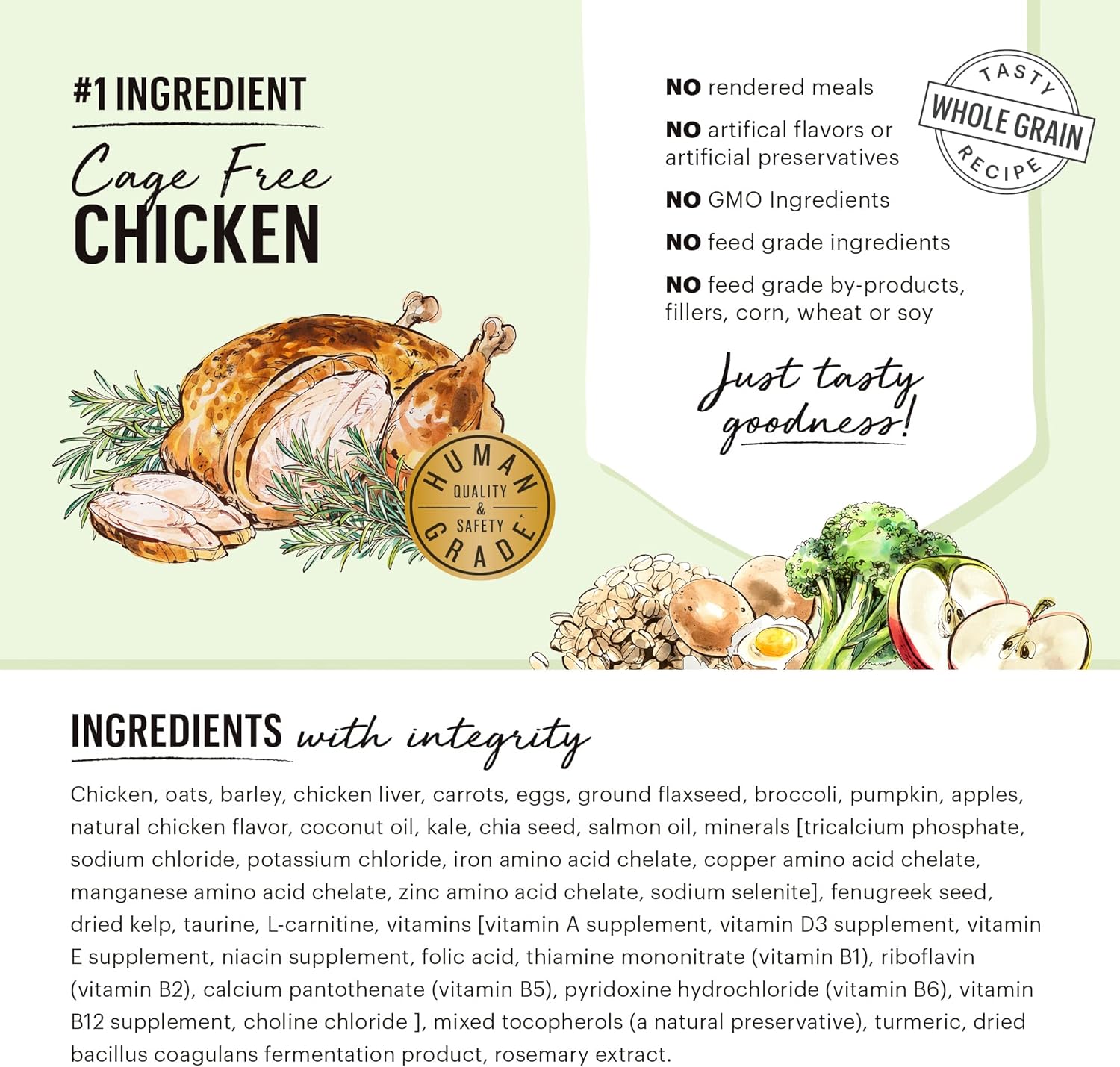 The Honest Kitchen Whole Food Clusters Whole Grain Chicken & Oat Dry Dog Food, 20 lb Bag - Dog.Dog.Cat.