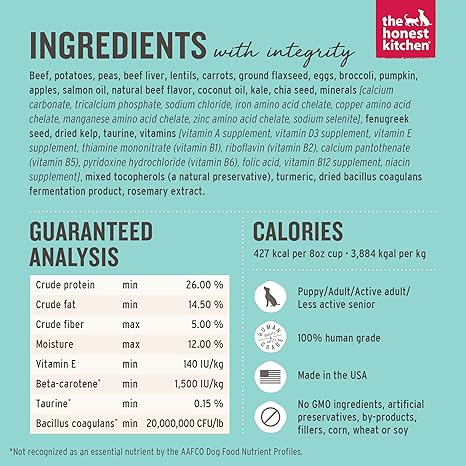 The Honest Kitchen Grain Free Beef Clusters Dog Food - Dog.Dog.Cat.