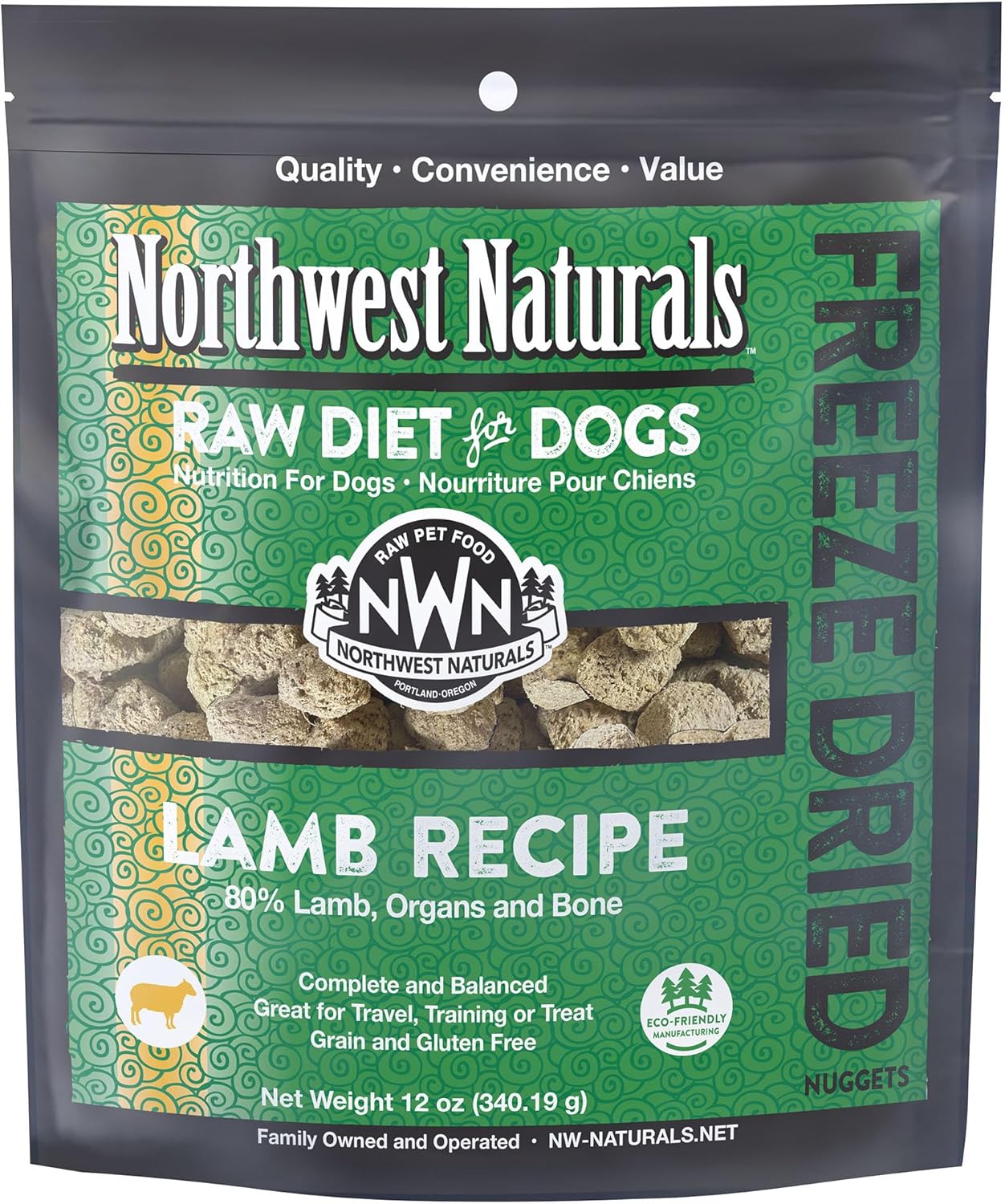 Northwest Naturals Freeze Dried-Lamb : 12 oz - Dog.Dog.Cat.