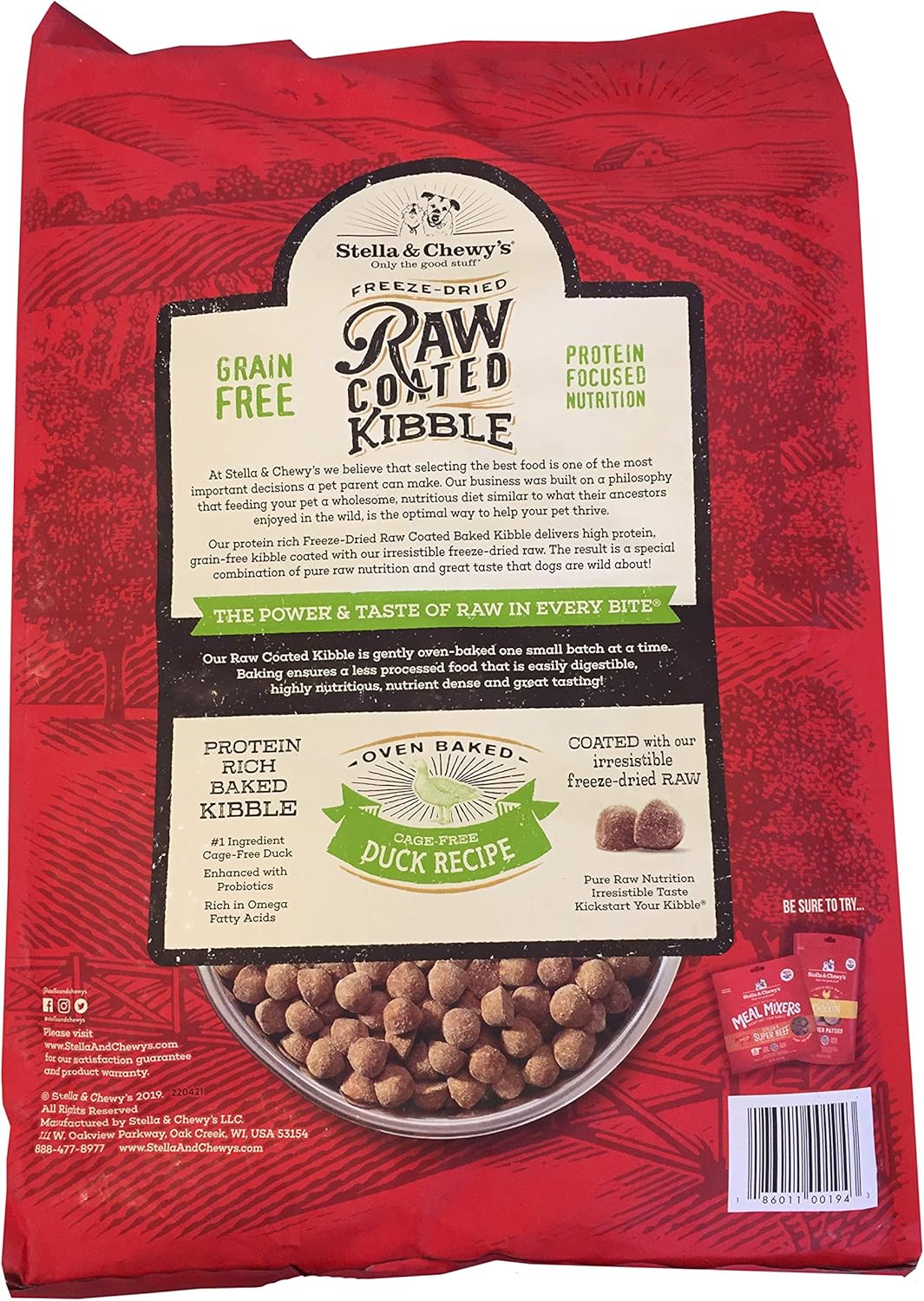 Stella & Chewy Raw Coated Duck Dog Food - Dog.Dog.Cat.