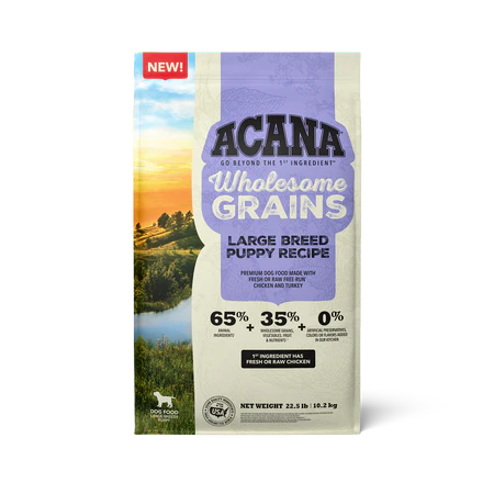 Orijen Amazing Grains Dog Food-Large Breed Puppy : 22.5 LB - Dog.Dog.Cat.