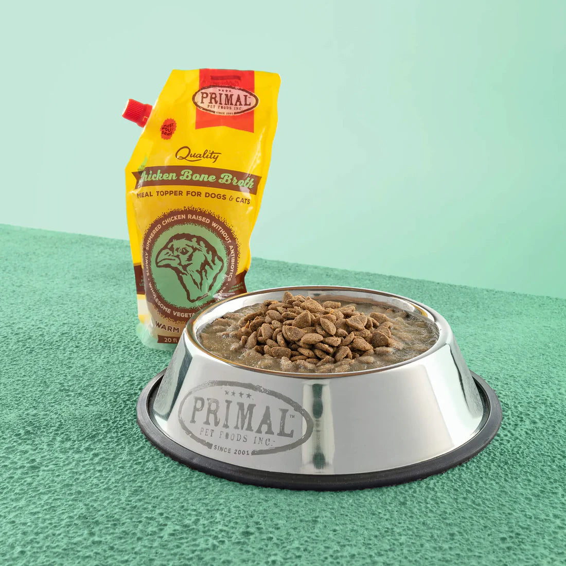 Primal Bone Broth - 20oz Variety Pack: Beef, Chicken, Turkey - Dog.Dog.Cat.