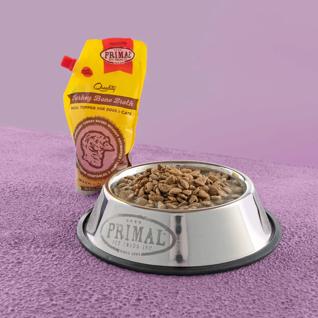 Primal Bone Broth - 20oz Variety Pack: Beef, Chicken, Turkey - Dog.Dog.Cat.