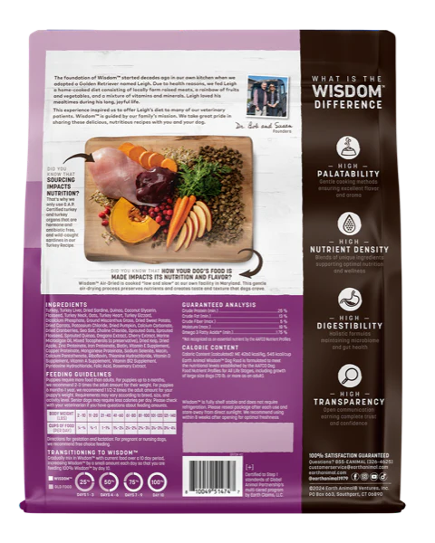 Earth Animal Wisdom Air Dried Dog Food - Sea to Stream, Chicken, Turkey - Dog.Dog.Cat.