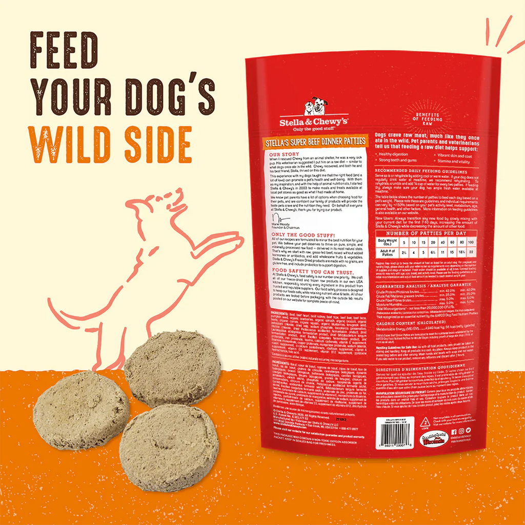 Stella & Chewy Freeze Dried Dog Food - Beef - Dog.Dog.Cat.