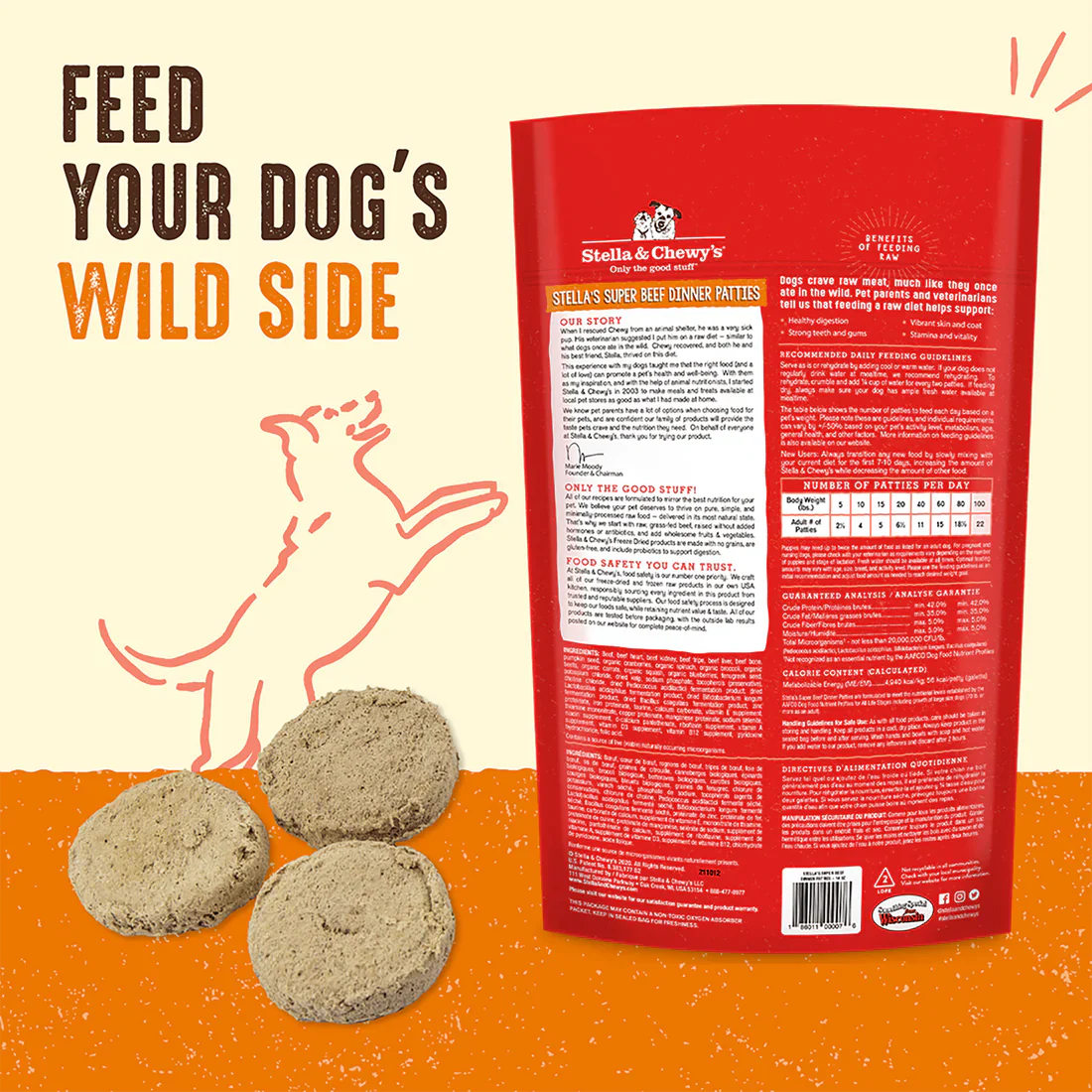 Stella & Chewy Freeze Dried Dog Food - Beef - Dog.Dog.Cat.