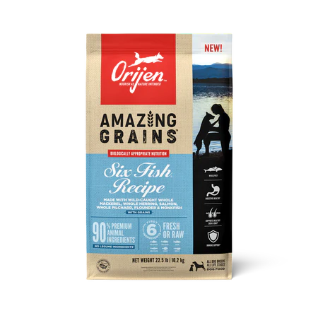 Orijen Amazing Grains Dog Food - 6 Fish - Dog.Dog.Cat.