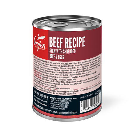 Orijen Canned Dog Food-Beef Recipe : 12.8 oz. - Dog.Dog.Cat.