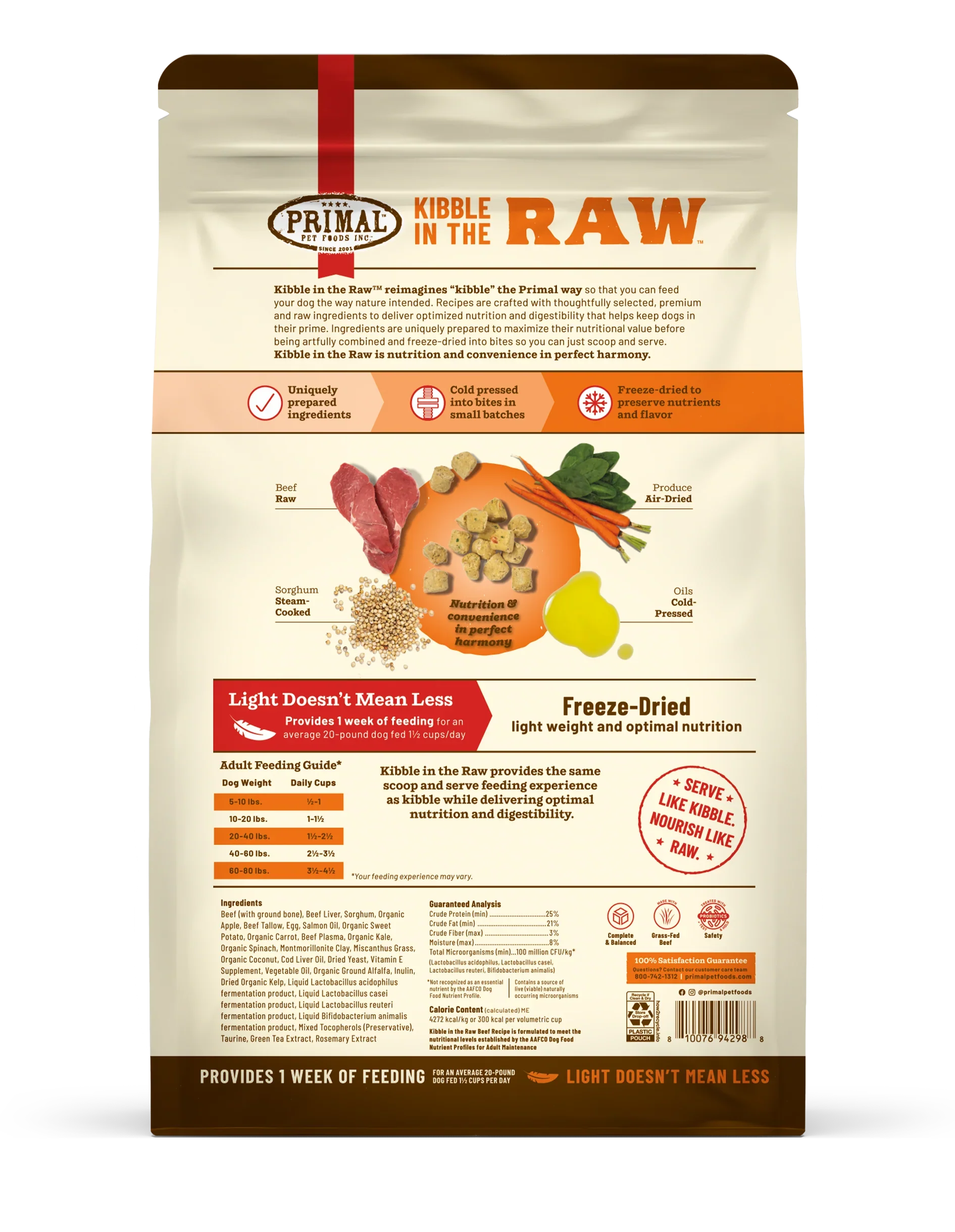 Primal Kibble in the Raw FRESH Freeze Dried Dog Food - Dog.Dog.Cat.