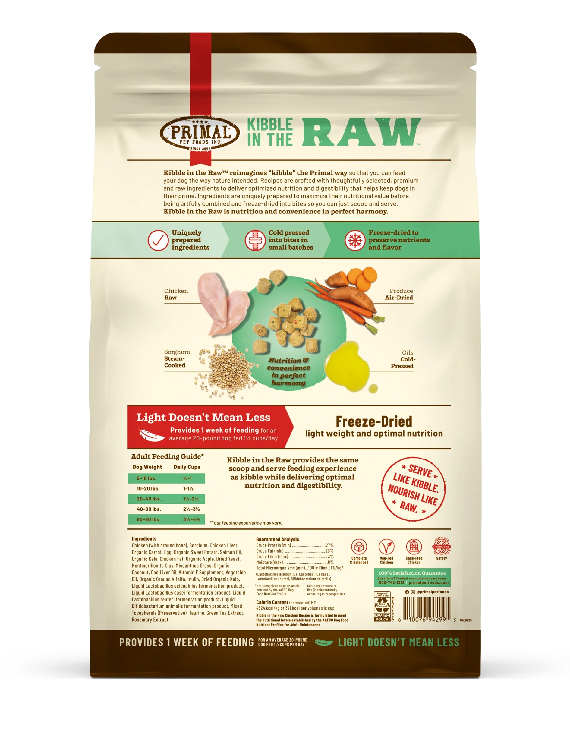 Primal Kibble in the Raw FRESH Freeze Dried Dog Food - Dog.Dog.Cat.