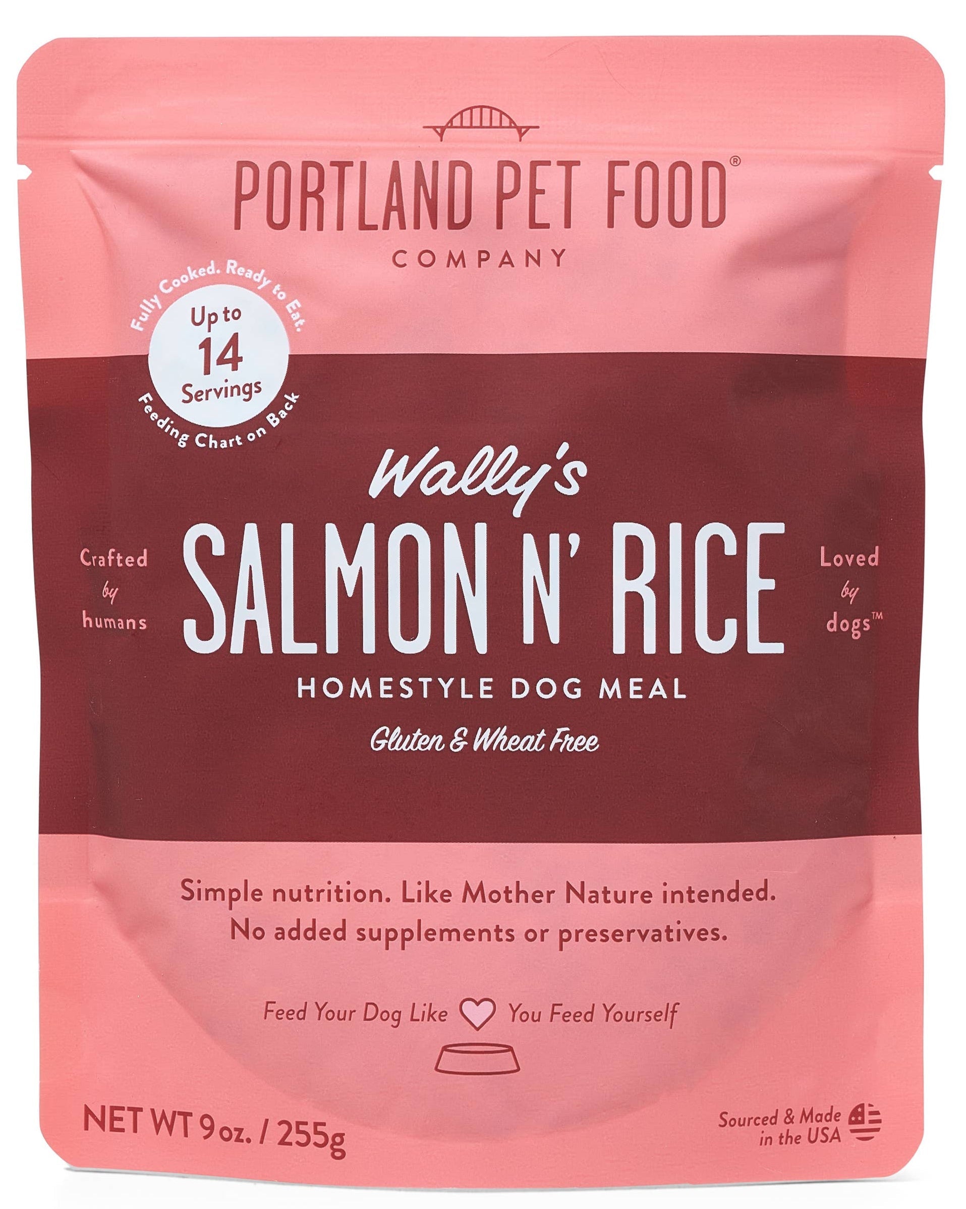 Portland Pet Food Company - Wally's Salmon N' Rice Homestyle Dog Meal - Dog.Dog.Cat.