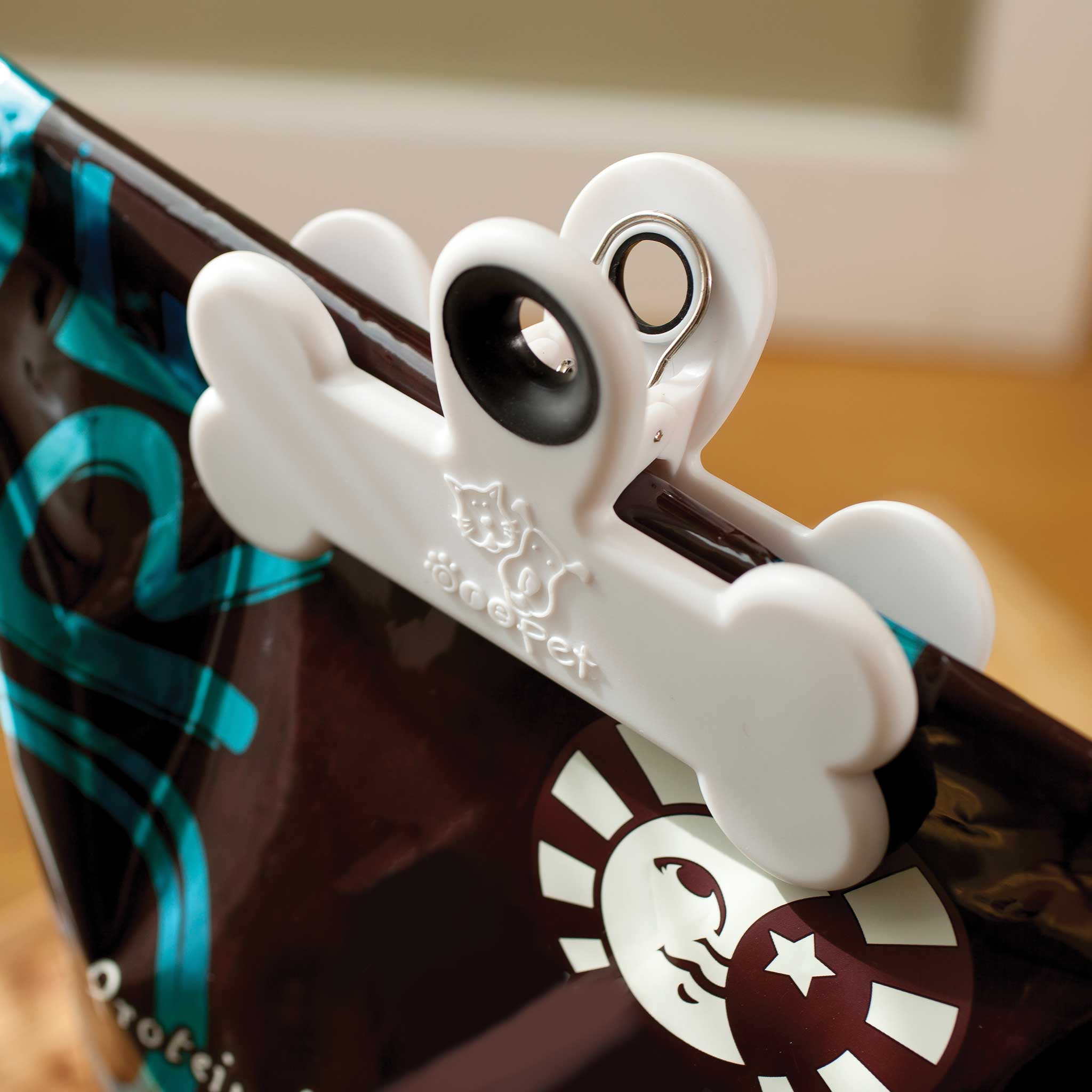 Speckle and Spot by Ore’ Originals - Pet Food Bag Clip | Black & White - Dog.Dog.Cat.