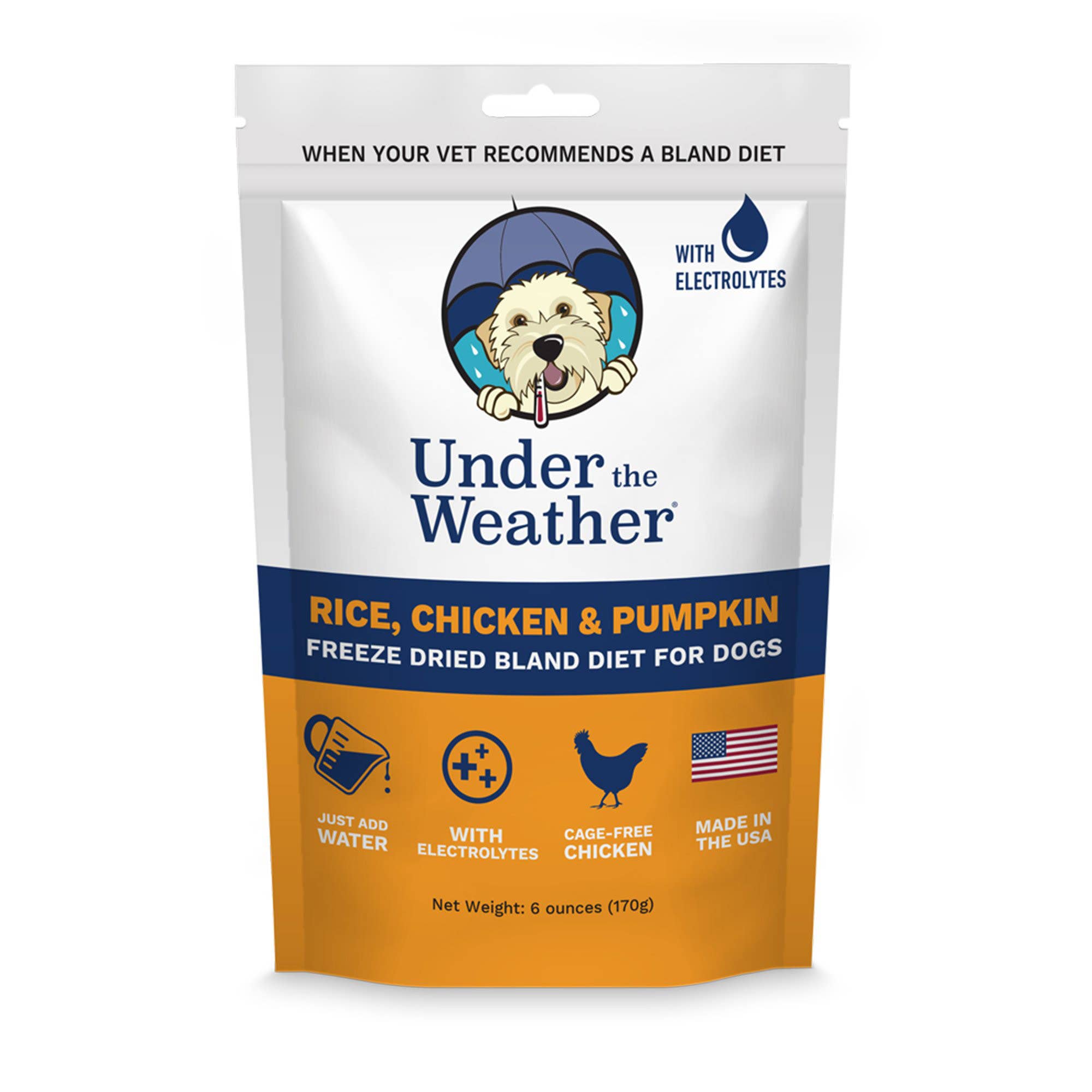 Under the Weather Diet- Chicken, Rice & Pumpkin Bland w/Electrolytes - Dog.Dog.Cat.