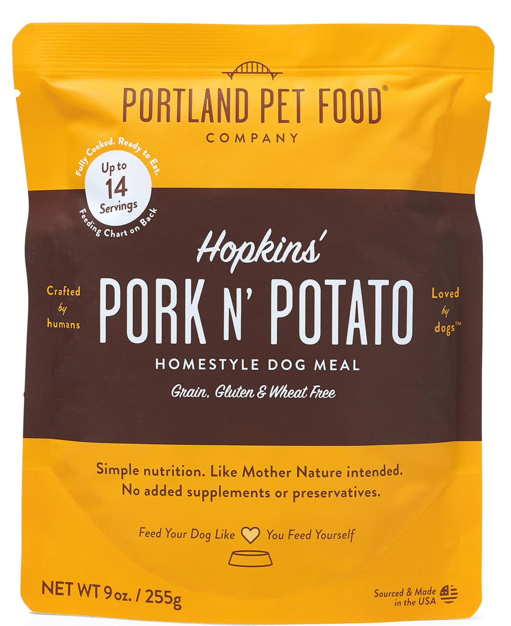 Portland Pet Food Company - Hopkins Pork N Potato Homestyle Dog Meal - Dog.Dog.Cat.