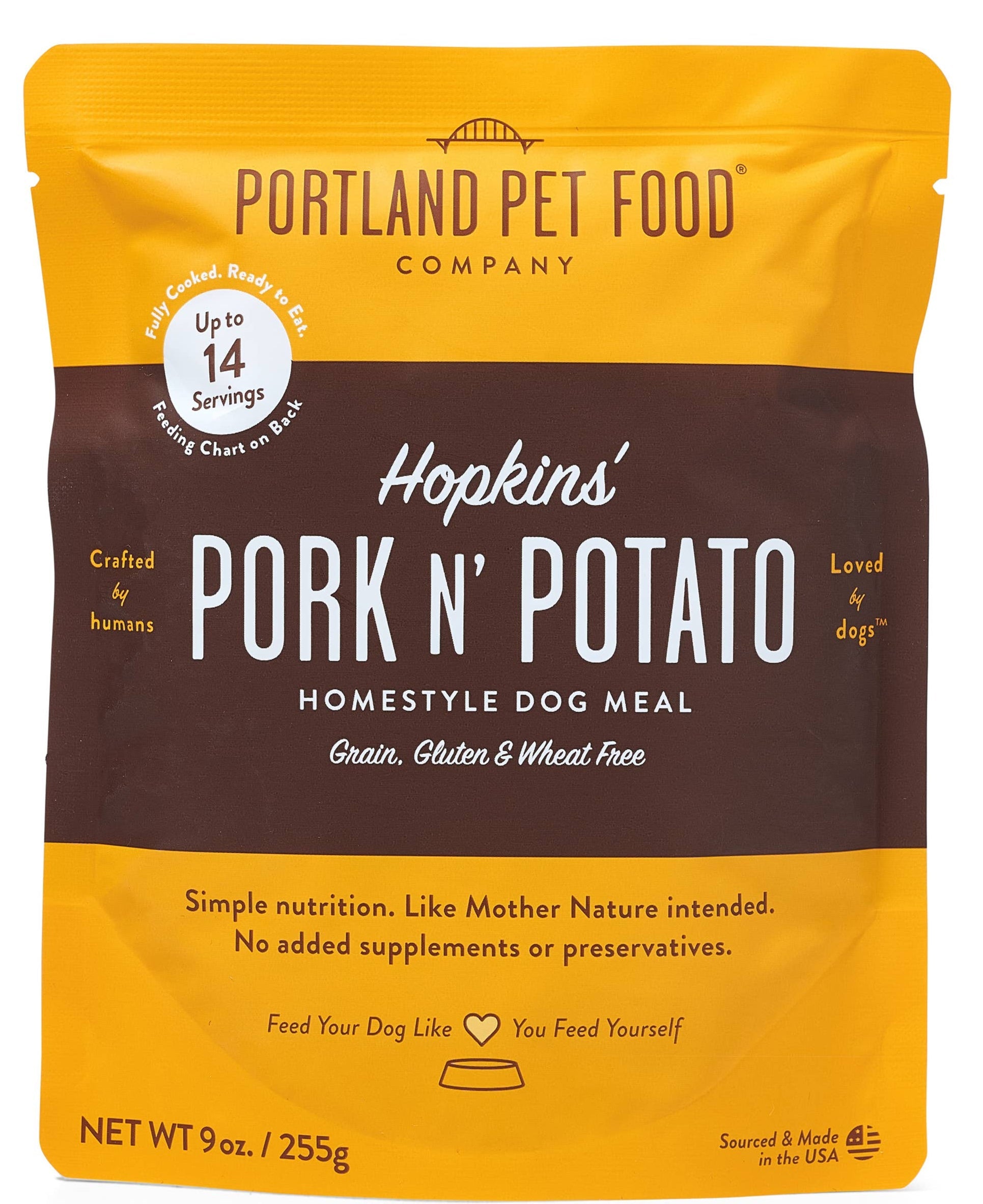 Portland Pet Food Company - Hopkins Pork N Potato Homestyle Dog Meal - Dog.Dog.Cat.
