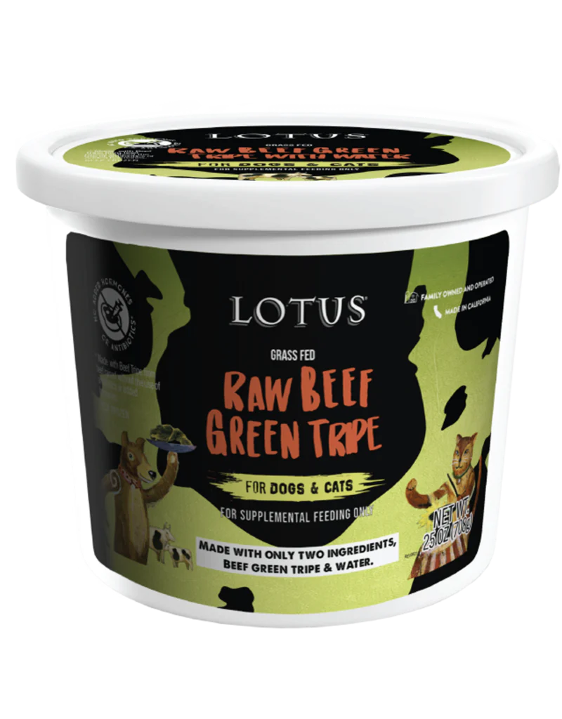 Lotus Dog or Cat Raw Grain Free Beef Tripe - Dog.Dog.Cat.
