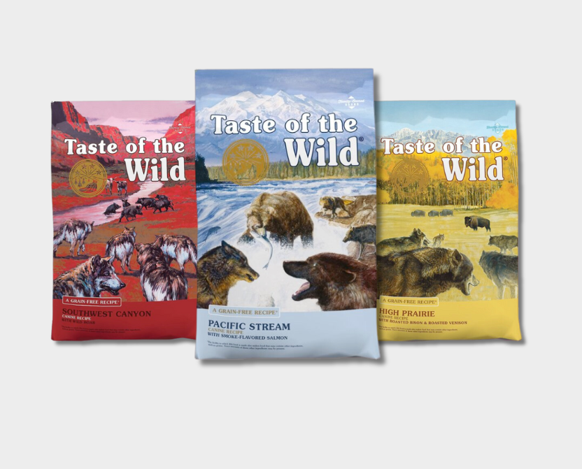 Taste of the Wild Grain Free Dog Food - Mountain, Pacific Stream, Wild Prairie, Wetlands - Dog.Dog.Cat.