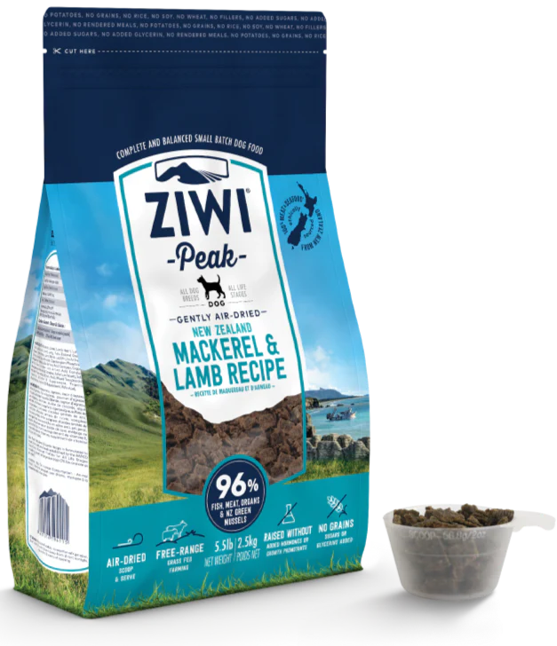 Ziwi Peak Air Dried Dog Food - Mackerel & Lamb Recipe - Dog.Dog.Cat.